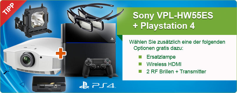 teaser sonyVPLHW55ES PS4 AddOn ohne AG - INFITEC passiv 3D Systeme jetzt erhältlich