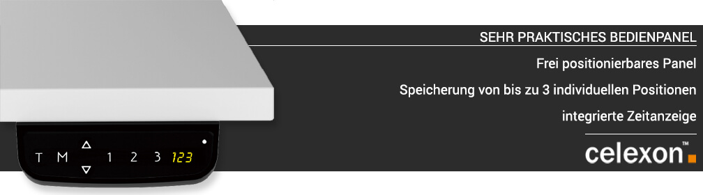 Bedienpanel - Frisch eingetroffen | Elektrisch höhenverstellbarer Schreibtisch von celexon