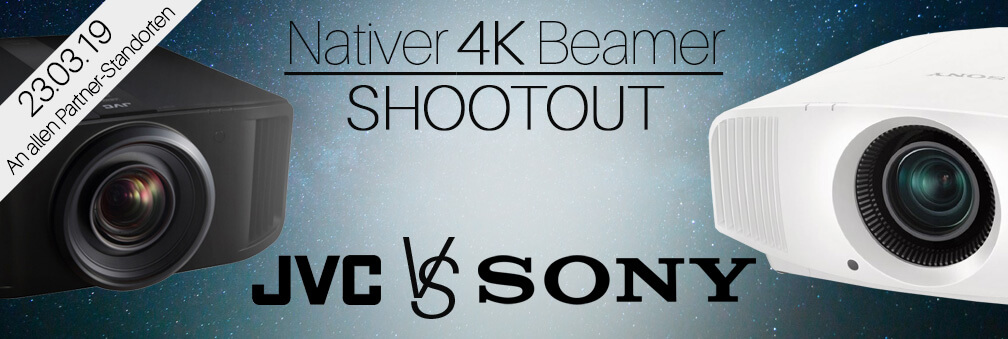 Nativer 4K Beamer Shootout | JVC Vs. SONY am 23.03.2019