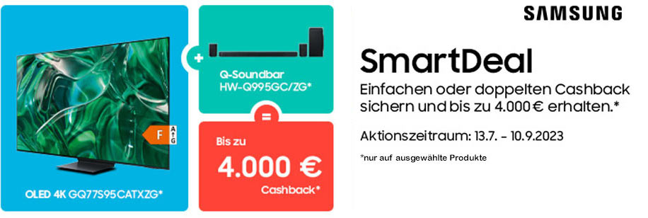 SAMSUNG SmartDeal Cashback Aktion 2023