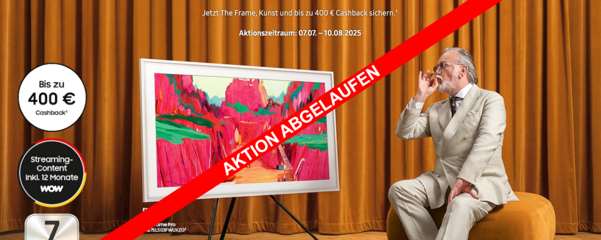 Samsung Lifestyle Weeks 2025 Beamer Discount Aktion abgelaufen 1200x480 - Jetzt sparen mit Samsung The Frame & The Premiere – Lifestyle Cashback sichern