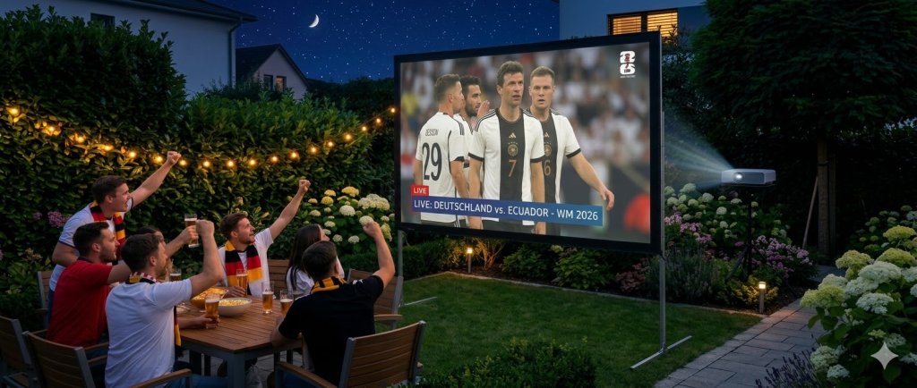 Beamer Rueckprojektion WM2026 1024x434 - WM 2026 Beamer Guide: Public Viewing im Garten & Wohnzimmer