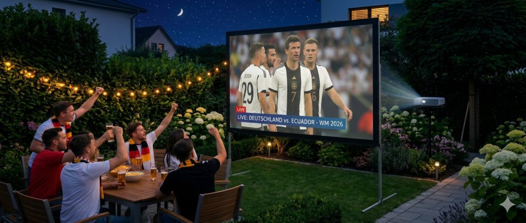 Beamer-Rückprojektion bei der WM 2026