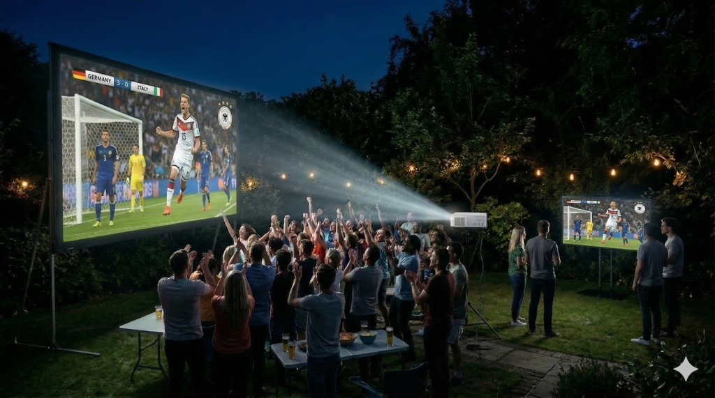 beamer vs fernseher wm 2026 Panasonic MZ882 1024x571 - WM 2026 Beamer Guide: Public Viewing im Garten & Wohnzimmer