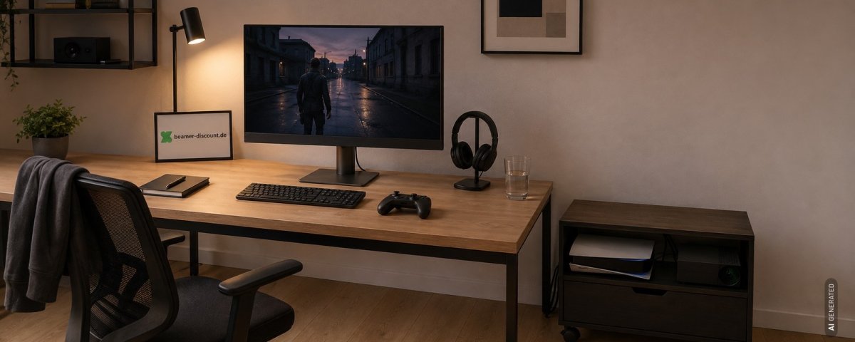 ps5 xbox am monitor schreibtisch hdmi ai generated 1200x480 - Monitor für PS5, PS5 Pro & Xbox: Kaufberatung 2026