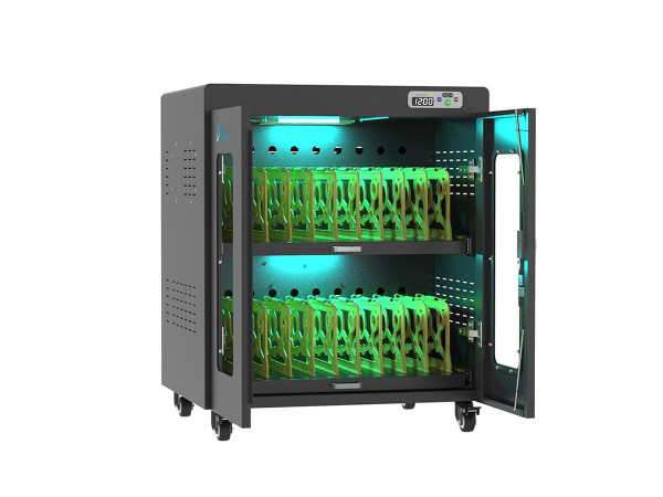 Good Connections® ANTARES N20E Notebook-Ladewagen bis 15,6", UV-C Desinfektion, Einschaltverzögerung