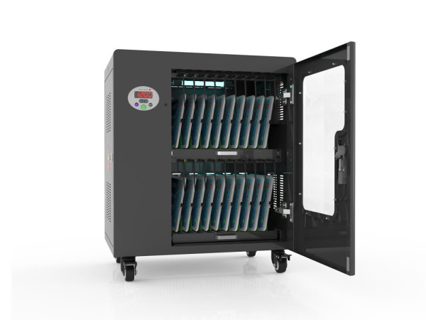 Good Connections® ANTARES T20 Tablet-Ladewagen, UV-C Desinfektion, schwarz