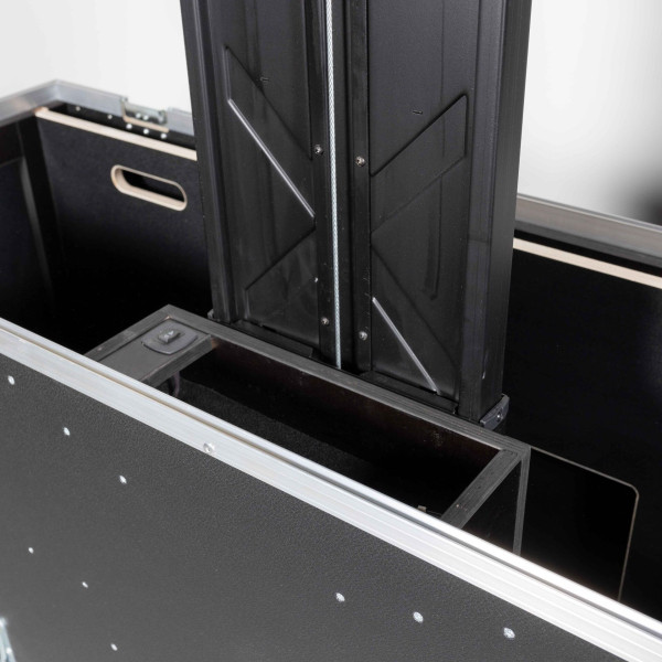 Casetec Flightcase mit elektrischem Hublift (inkl. Displayhalterung) für einen 60-65" Display | Trag