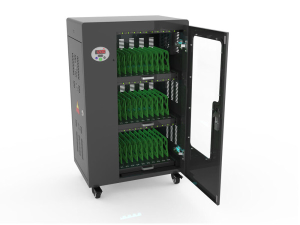 Good Connections® ANTARES T30 Tablet-Ladewagen, UV-C Desinfektion, schwarz