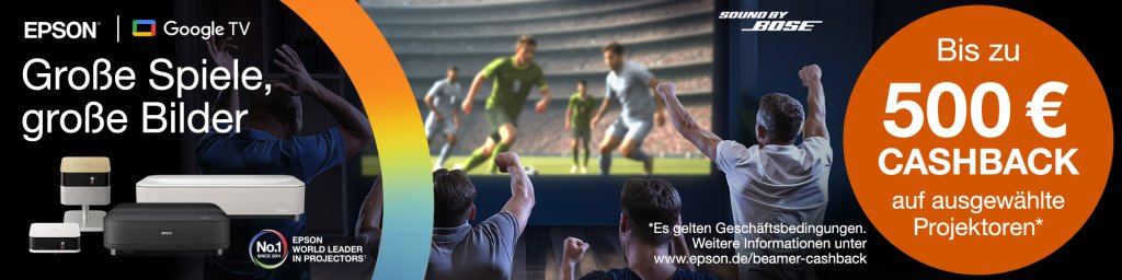 Epson Cashback-Aktion 2026 – 300 € zurück auf den Lifestudio Grand EH-LS670B