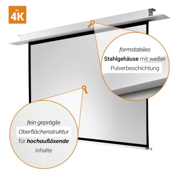 celexon Deckeneinbau Leinwand Motor Professional 280 x 210 cm