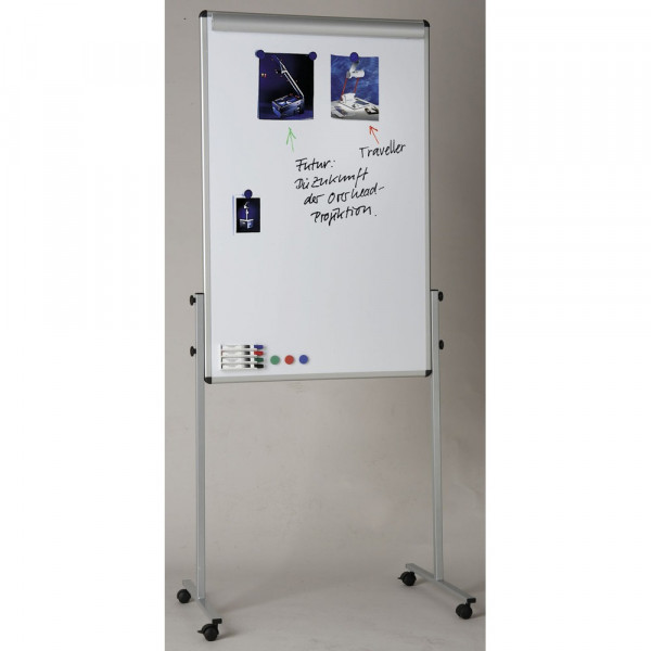 Medium Mobiles Varioboard 120 x 78 cm mit 4 Rollen, davon 2 feststellbar