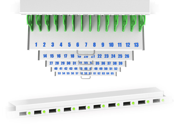 Good Connections® ANTARES T30 Tablet-Ladewagen, UV-C Desinfektion, grau