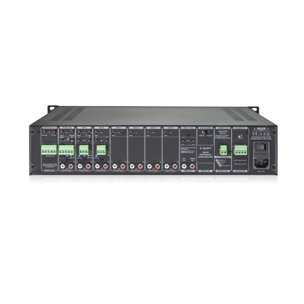 Apart MA240 240 W 70/100 V Mischverstärker mit Prioritätsschaltung