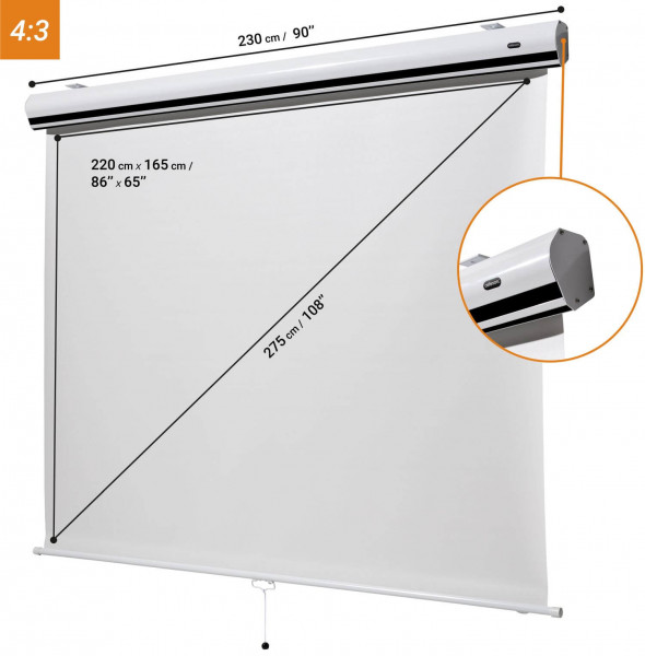 celexon Leinwand Rollo Expert 220 x 165 cm
