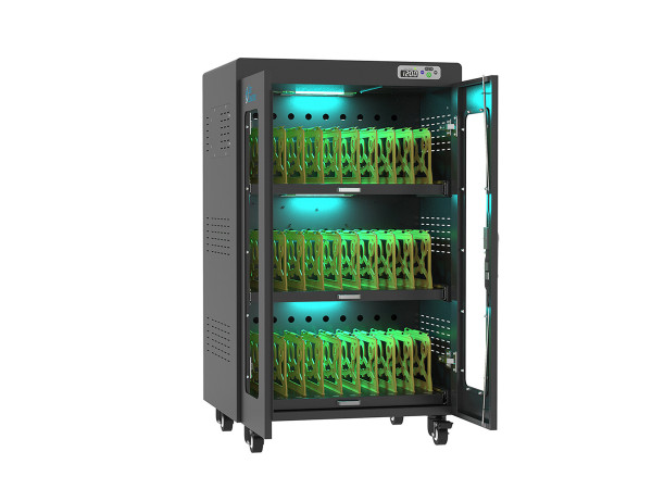 Good Connections® ANTARES N30E Notebook-Ladewagen bis 15,6", UV-C Desinfektion, Einschaltverzögerung