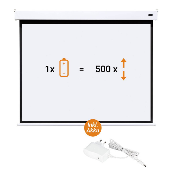 celexon Akku Motorleinwand Professional Plus - 200 x 150 cm - 4:3 - Gain 1,1