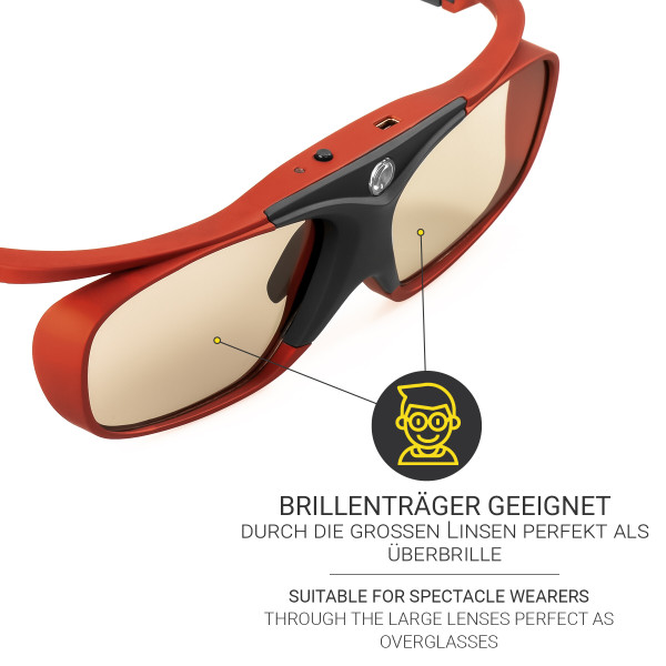 Hi-SHOCK Scarlet Heaven Aktive 3D Brille - RF/Bluetooth | Dualplay / Dualview