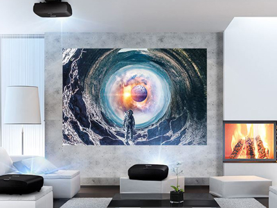 Beamerprojektionsbeispiel im Wohnzimmer Beamerprojektionsbeispiel im Wohnzimmer